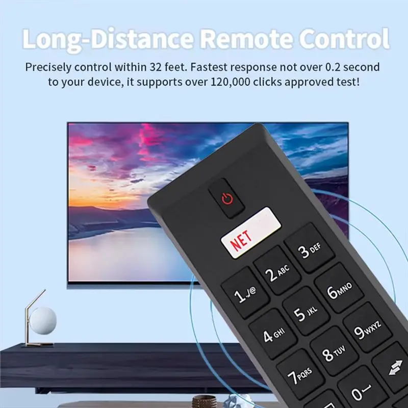 A33T Replace RCA4995 Remote Control for TENSAI TV Telefunken Specific Edenwood TV TE43404G37Z2P TE32287B35T LED TV, Black