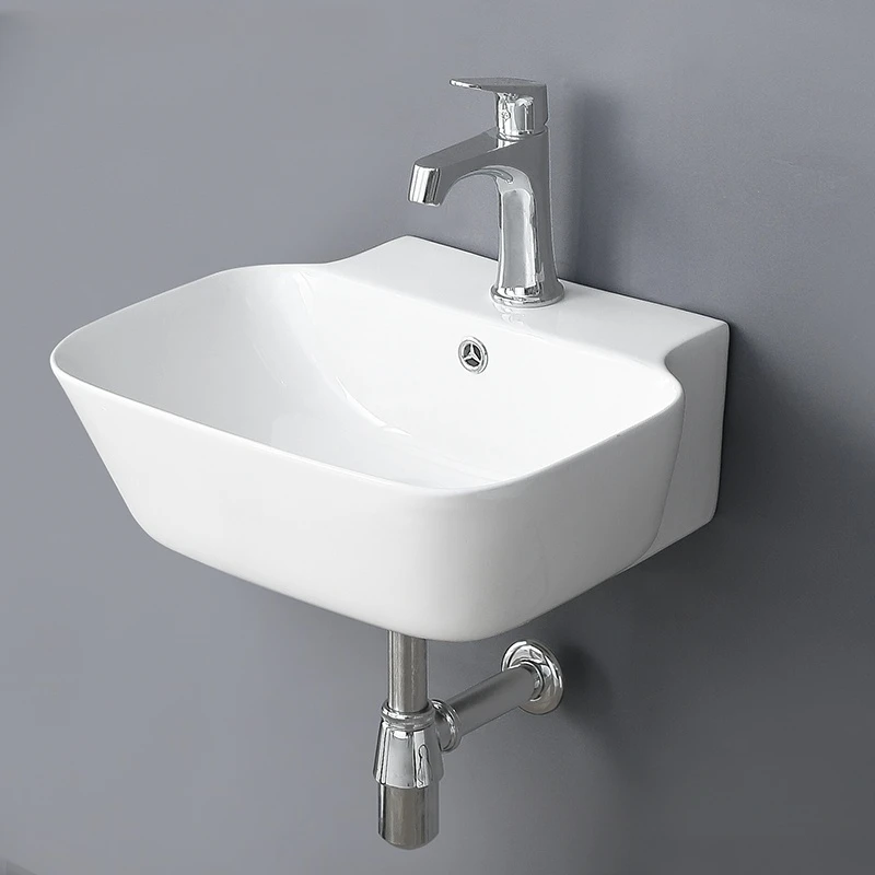 

Wall mounted washbasin, small unit bathroom, suspended simple washbasin, simple and creative ceramic washbasin for household use