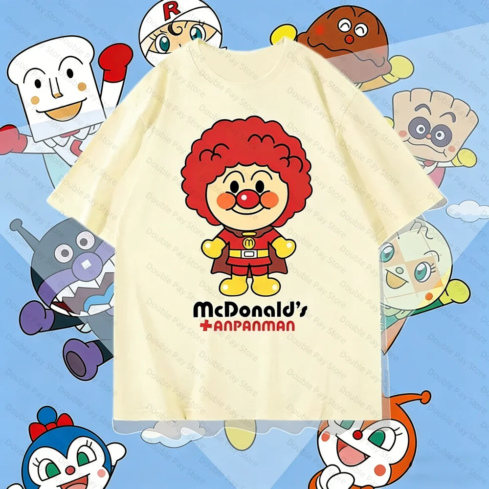 

Trendy Vintage Anpanman T-Shirt Harajuku Style Casual Short Sleeve Tee Unisex Fashion Kids Tshirt Men's Shirts Woman t-shirts
