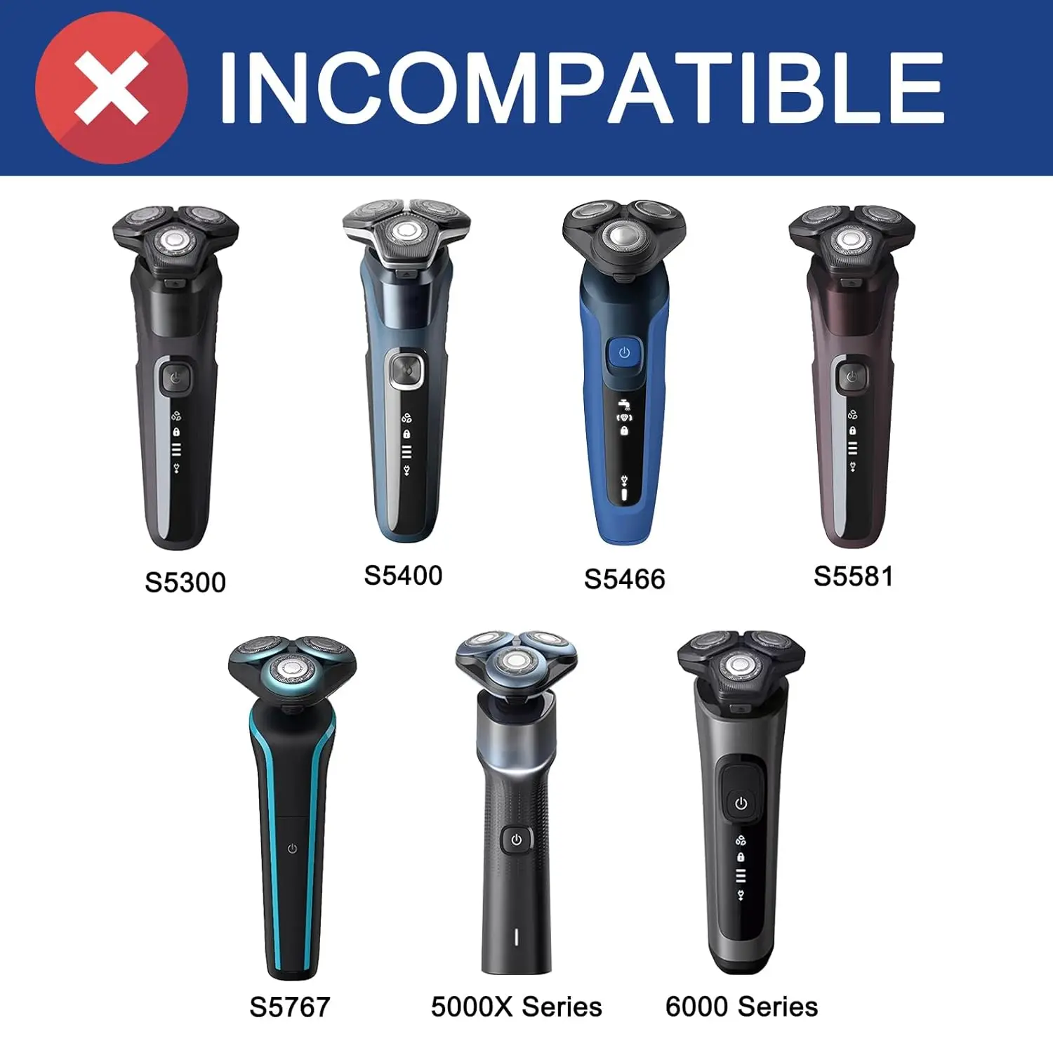 شفرة رأس بديلة لسلسلة ماكينة الحلاقة (S5xxx) #5