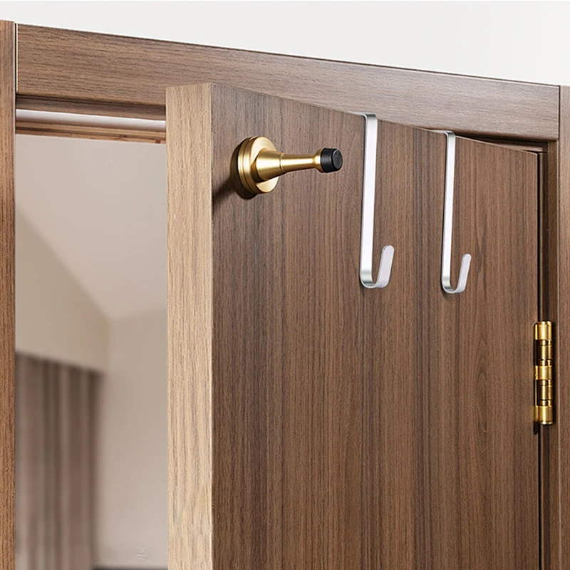 5-piece Set Of Behind-the-door Storage Hooks, Punch-free Hooks For Bathroom And Kitchen Towel And Hat Hanging Storage Racks