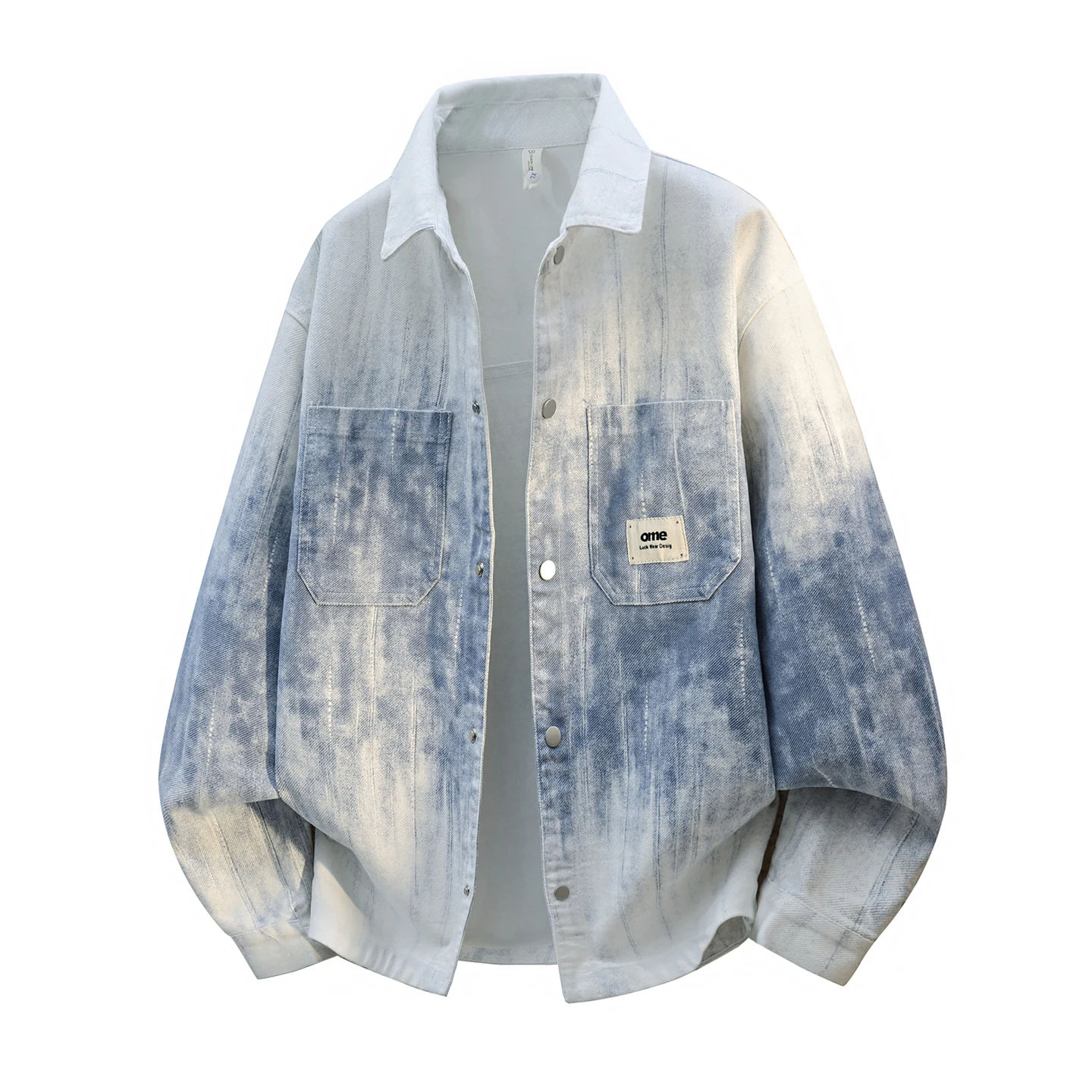 

Long Sve Casual Men's Denim irt Thin Stand Fit Faion Urban Sle Cotton Polyester Blend Spring Autumn New Arrival