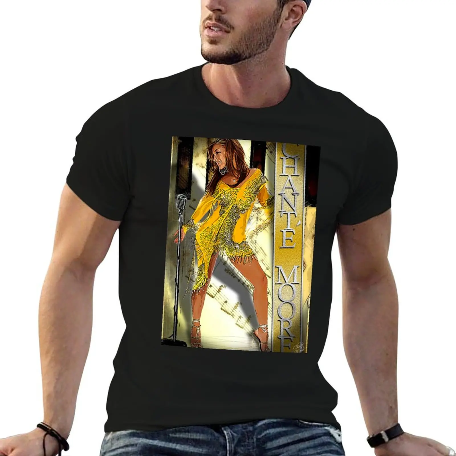 

Chante'Moore"Spotlight" D-6aPoster T-Shirt t shirt man luxury t shirt man cotton funny t shirts dark humor T-Shirt