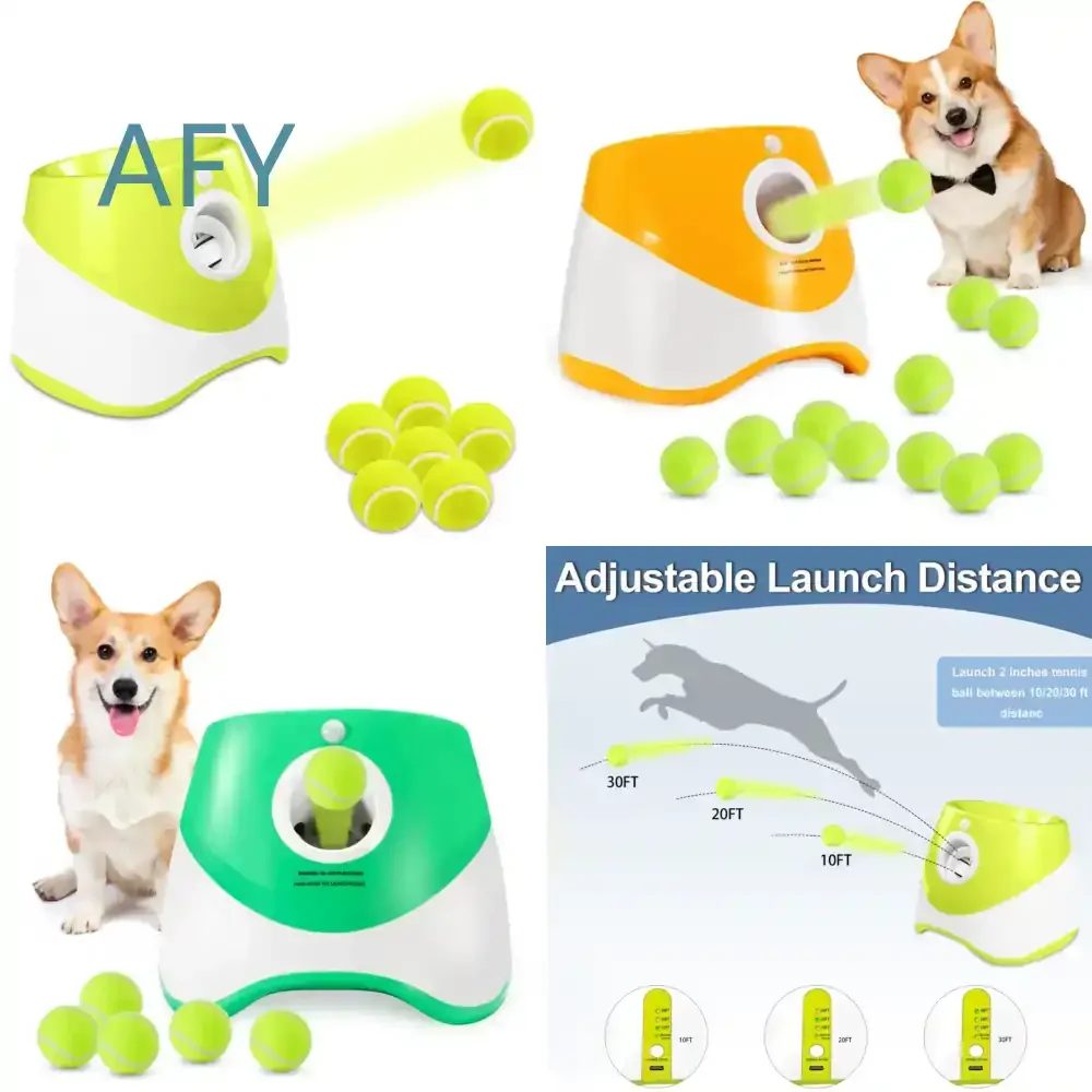 Automatic Dog Ball Launcher for Pets 3M 6M 9M Range Indoor Outdoor Dog Toys Pet Supplies Automatic Ball Thrower for Dogs