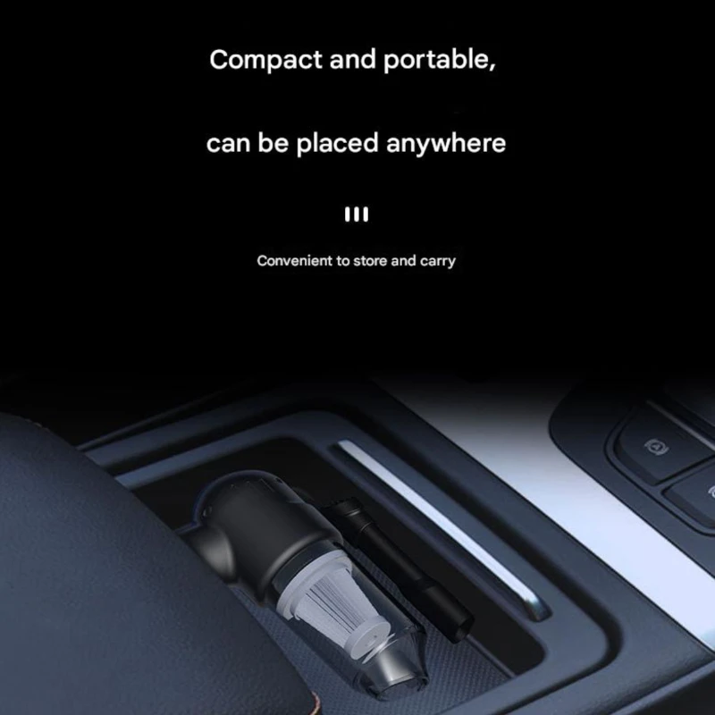 Powerful Portable Wireless Car Vacuum Cleaner - Rechargeable Handheld Quick Clean for Car, Home, Pet Hair, Dust, Debris - Compac