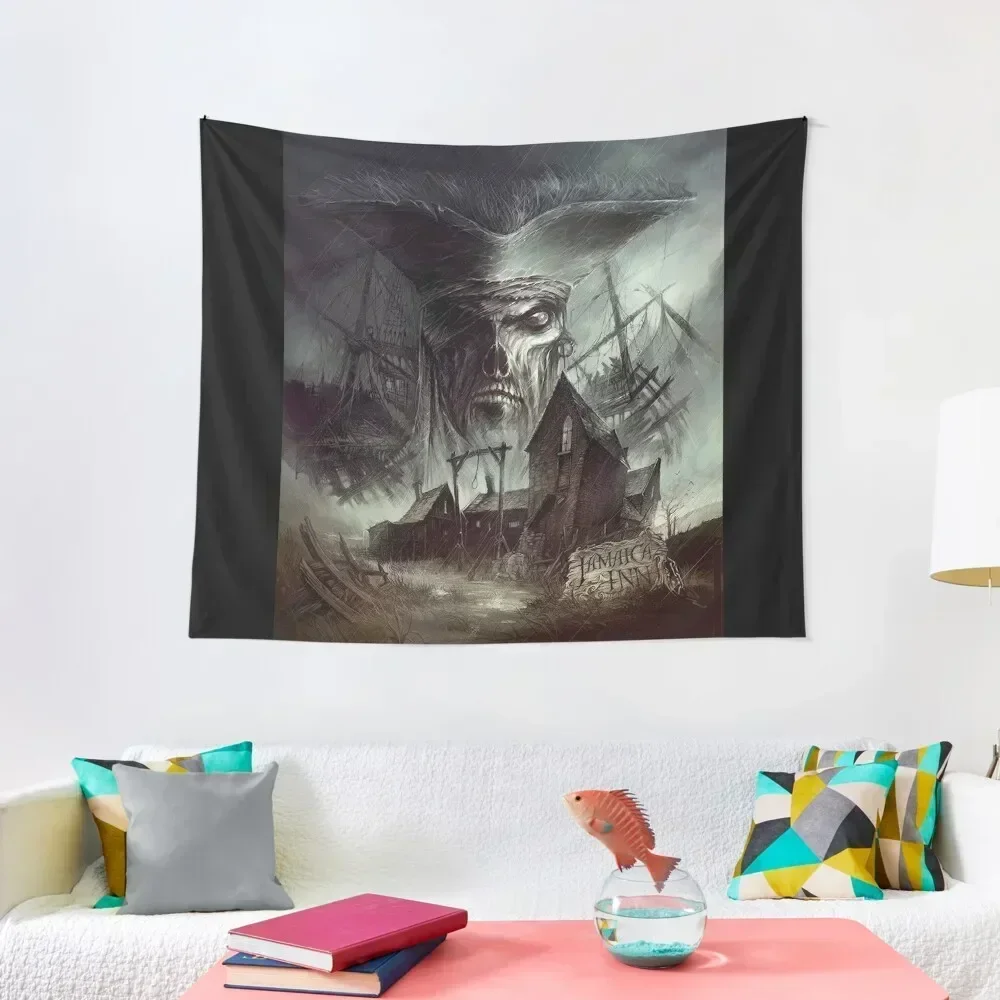 Ghost Ship pirate - digital drawing - Color Tapestry Home Decor Aesthetic Decoration Home Bedroom Deco Tapestry