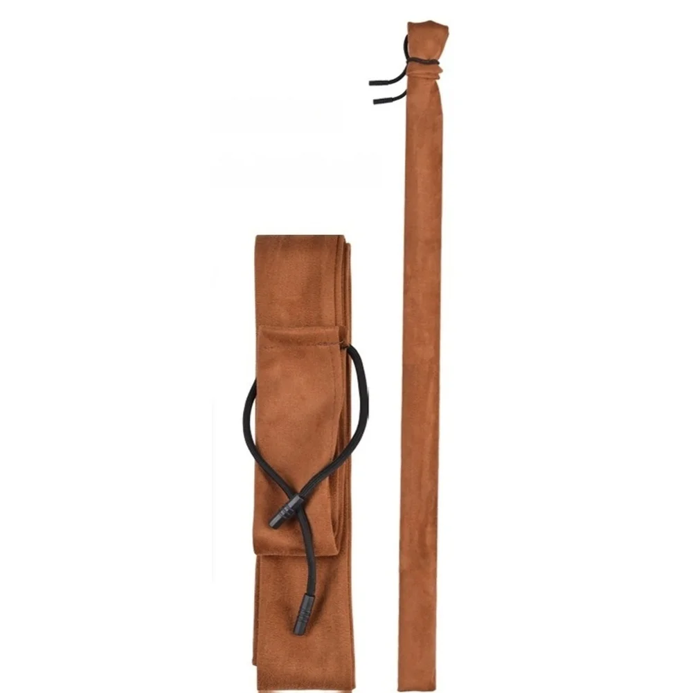 Compact Fishing Rod Storage Bag Non Stretch Imitation Suede Polyester Cover with 5.7cm Flattened Width for Easy Packing