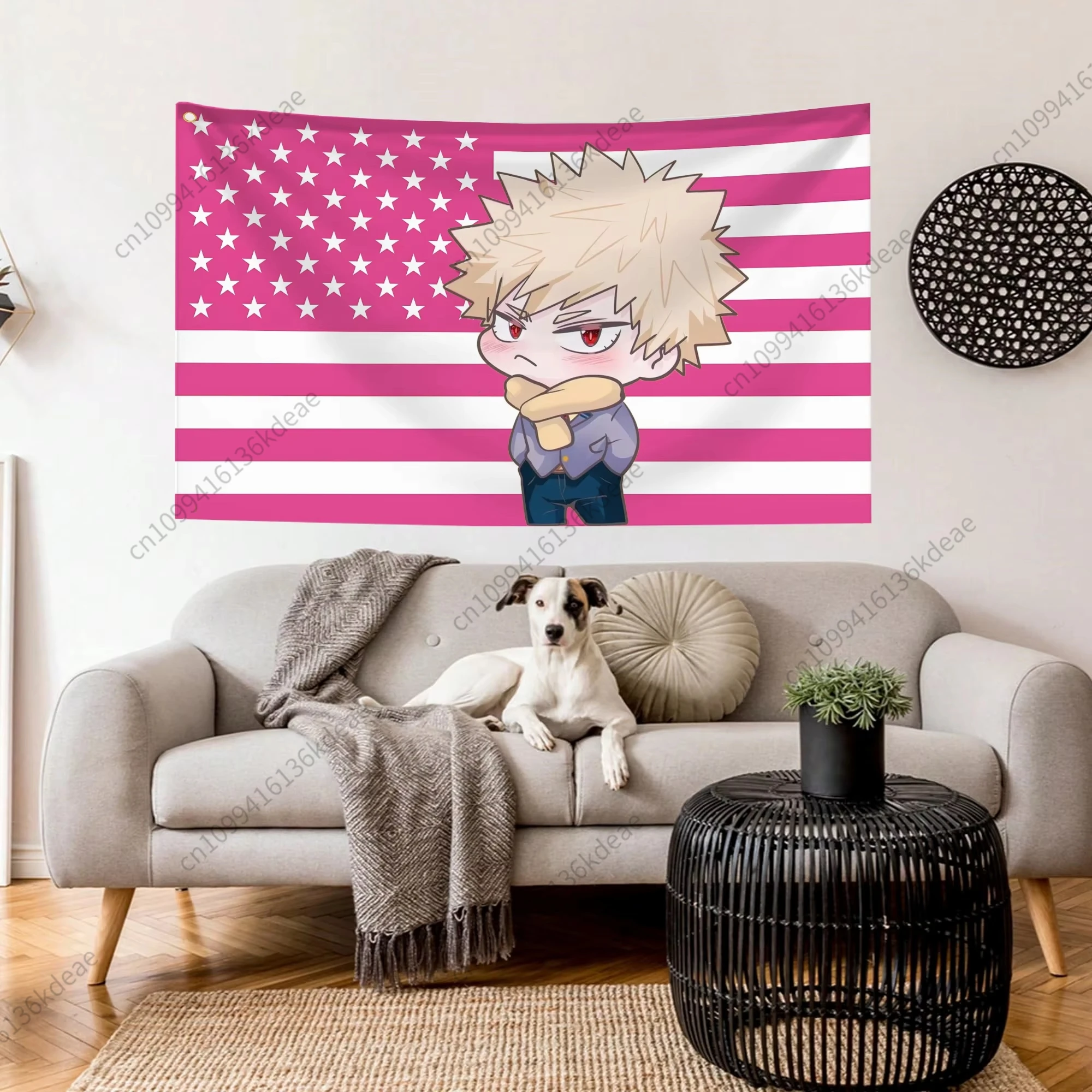 Design Funny Tapestry 2025 Home Decor Items Bakugo Katsuki Flags Bedrooms Room Background Cloth Cute Outdoor Decor Banner Gifts