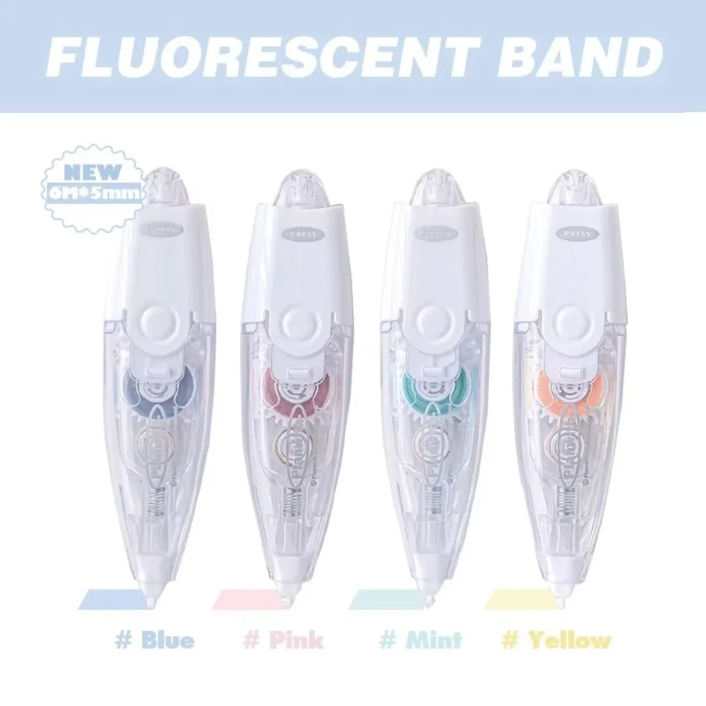 

5mm*6m Fluorescent Band Multifunctional for Spot Point Marker Highlighting Color Correction Tape School Office Supplies