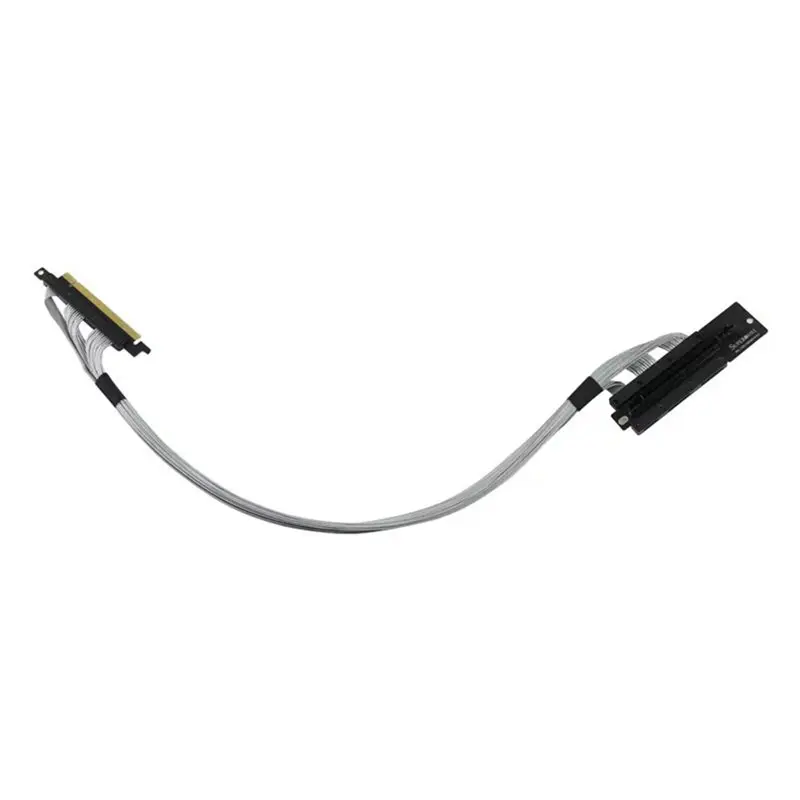 

Популярная видеокарта PCI-E 4.0 X16, удлинительный кабель на 90 градусов, плетеная сетка, посеребренный провод, адаптер графического процессора для сервера