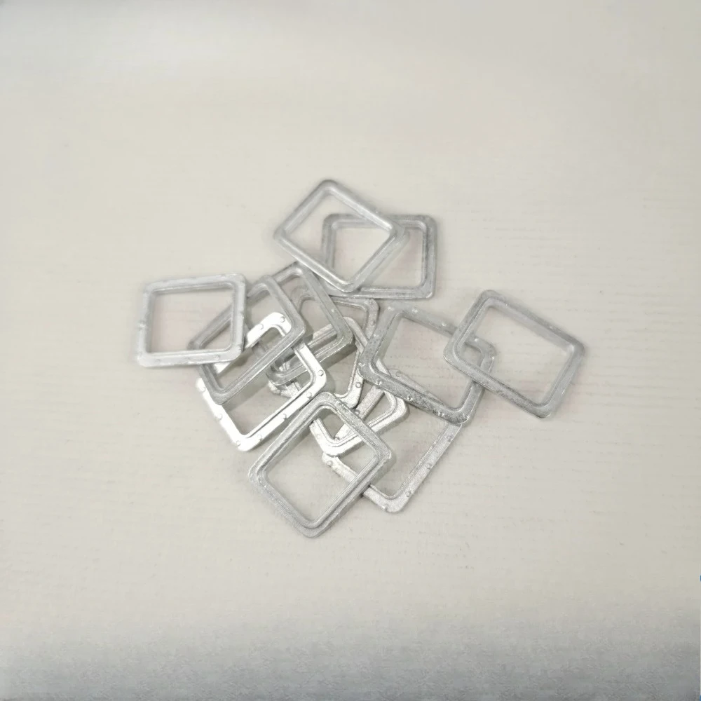 12PCS Alloy Square Porthole w PVC Lens Model Miniature Boat Windows Length 20/17/14.5/11.5mm for Simulated Ship Decorative Parts