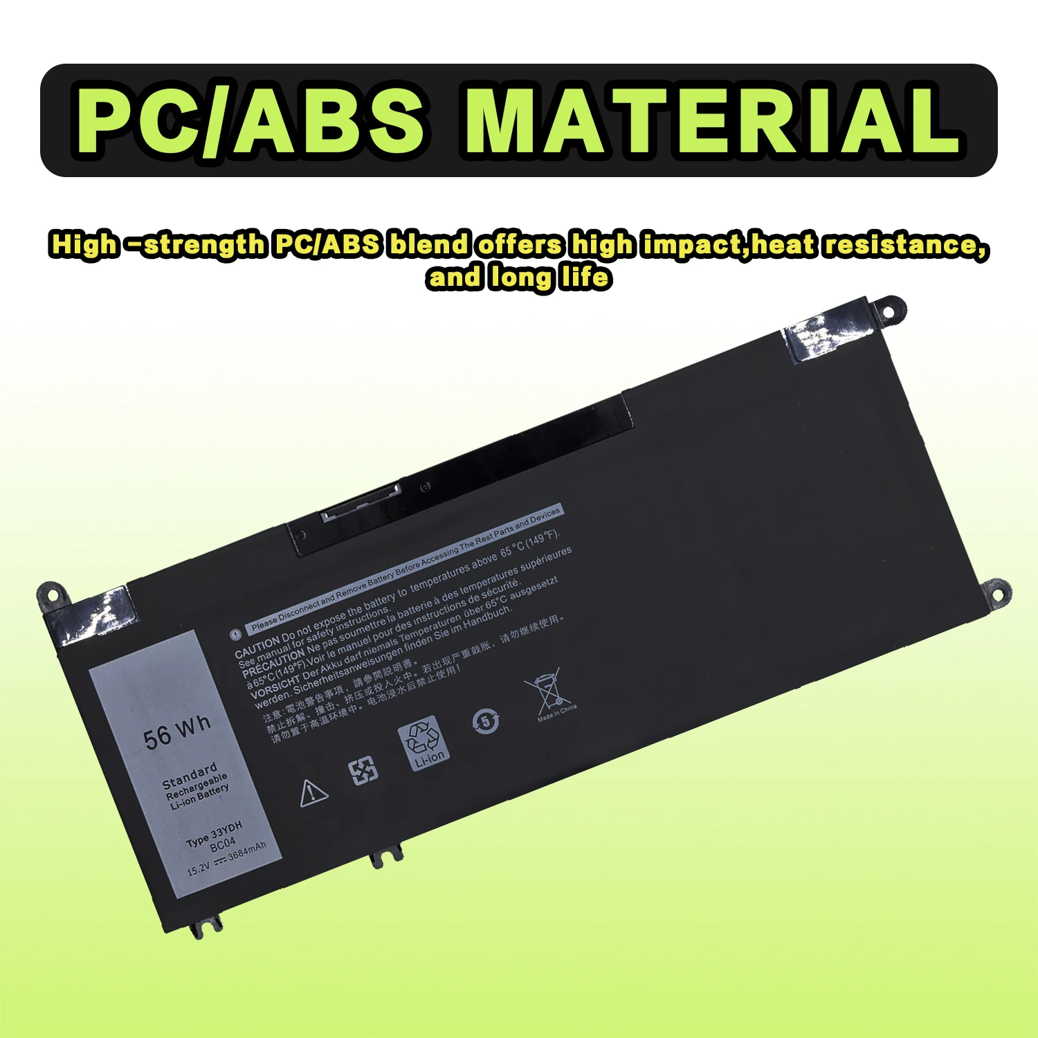 SAT 33YDH New Laptop Batteries Replacement For DELL Inspiron 7577 7778 7779 7353 G3 3579 3779 G5 5587 G7 7588 15.2V-56Wh-3684mAh