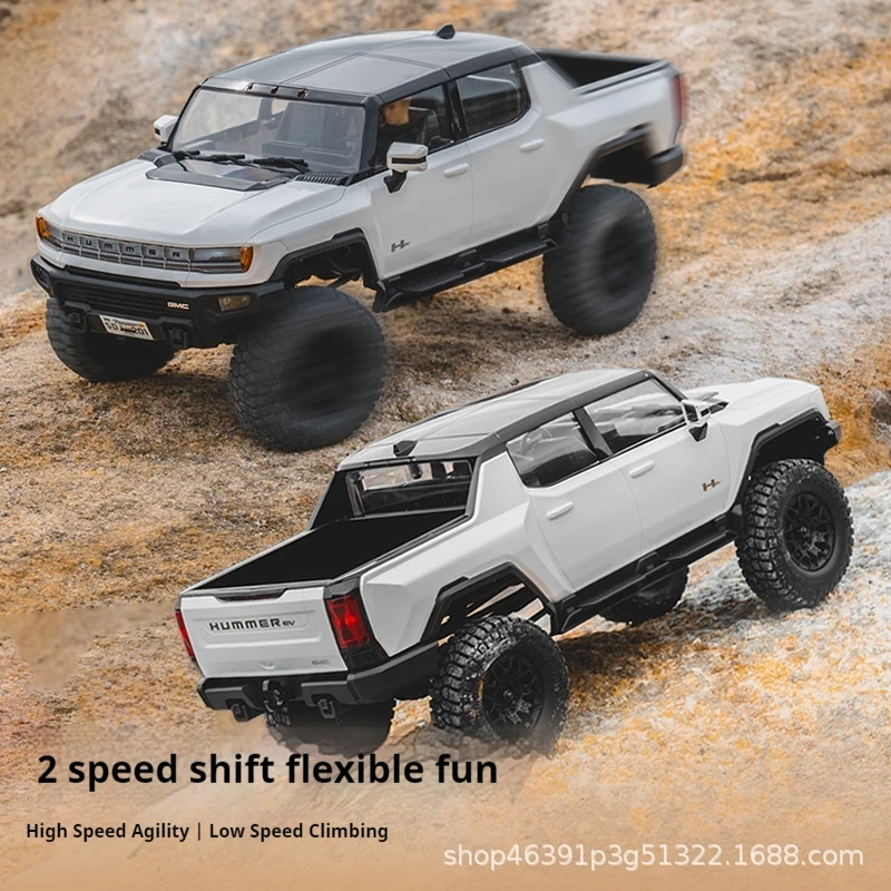 Fms 1/18 Fcx18 허머 Ev 픽업 RC카 시뮬레이션 클라이밍 모델, 4wd 오프로드 차량 픽업 트럭, 2 단 변속기 장난감