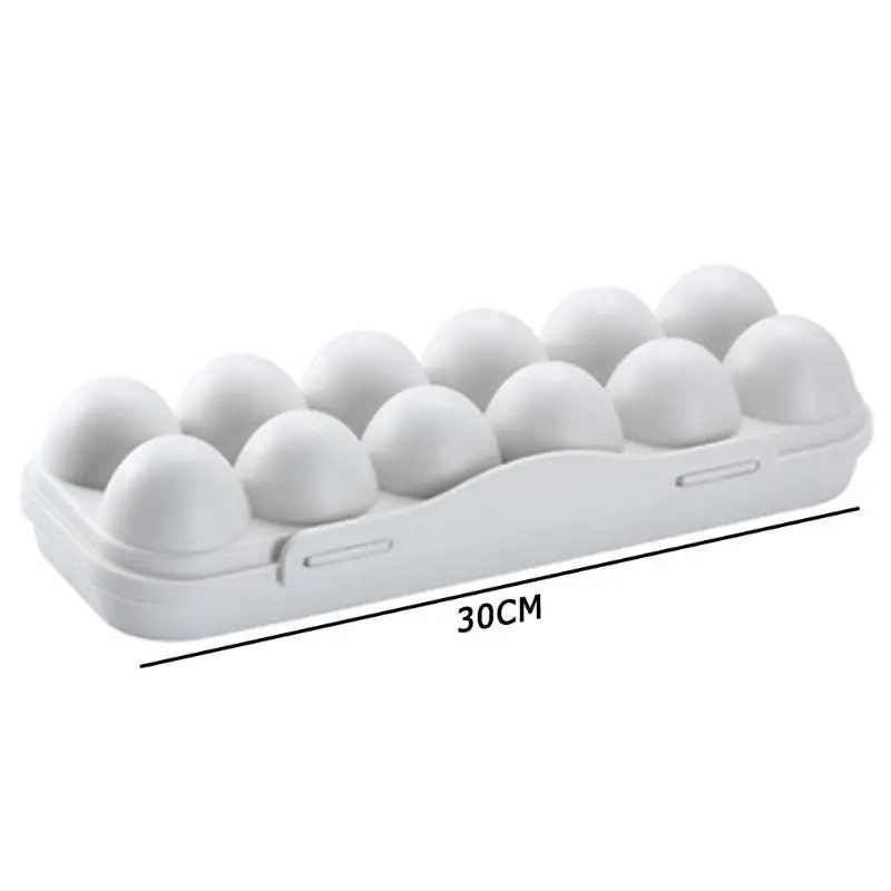 12 Seats Durable Egg Tray Holder Anti-collision Damage Refrigerator Storage Box Crisper Container Organizer Household Supplies