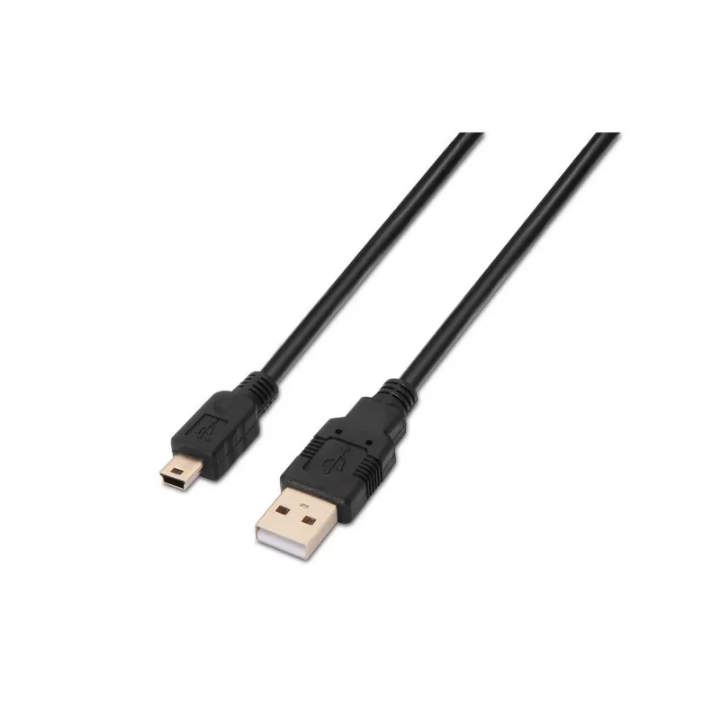 Aisens Cable USB 2.0 Type-A male to Mini B male-1.8m-Color black A101-0025 tintasycartuchos.com