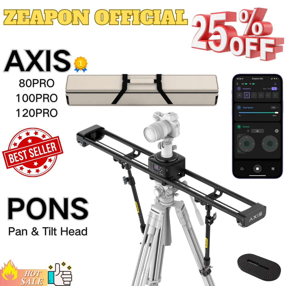 Zeapon AXIS Muti axis slider DSLR Camera Video Carbon Fiber Motorized Slider work for Commercial Videography Macro photography