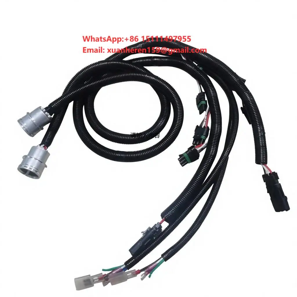 Custom Engine Wiring Harness for Combine Harvester - Heavy Duty Corrugated Tubing Loom OEM ODM Cable Assembly