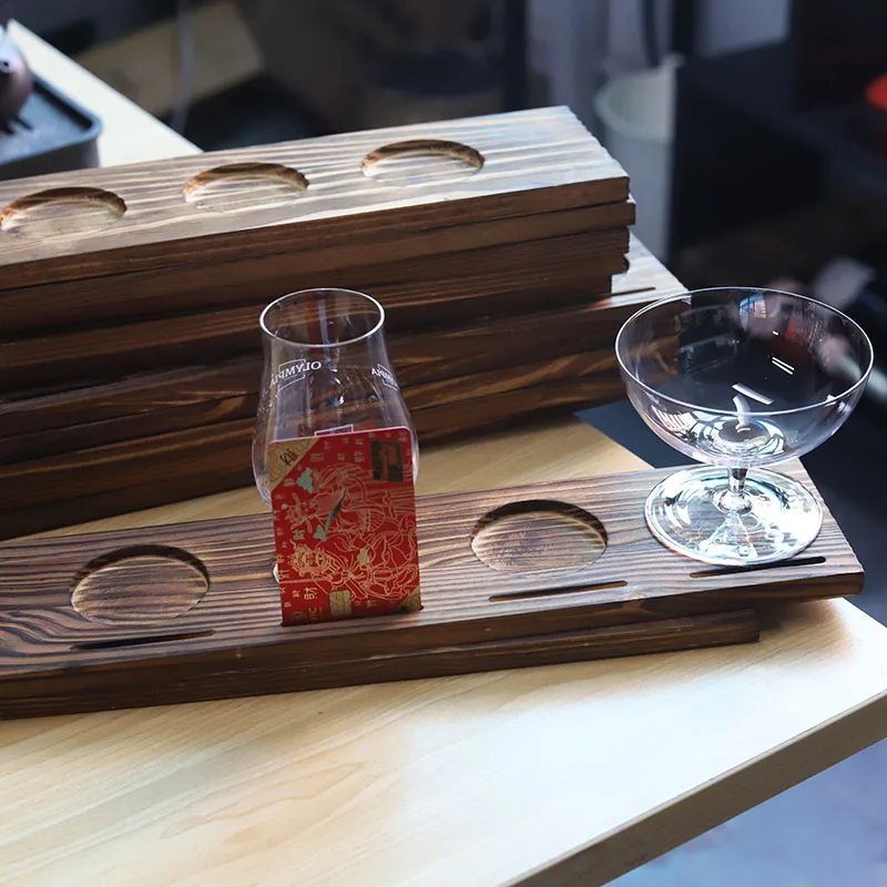 Handmade ISO Standard Whiskey Tasting Glass Set Crystal Snifter with  Wood Base for a Premium Alcohol Drinking Experience