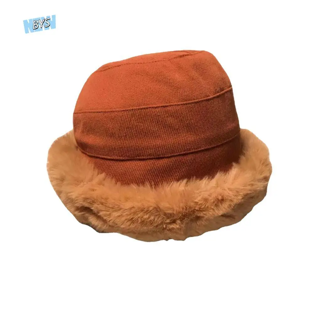 

Casual Windproof Winter Warm Japanese Wide Brim Bucket Hat Women Hat Woolen Korean Style Beanies