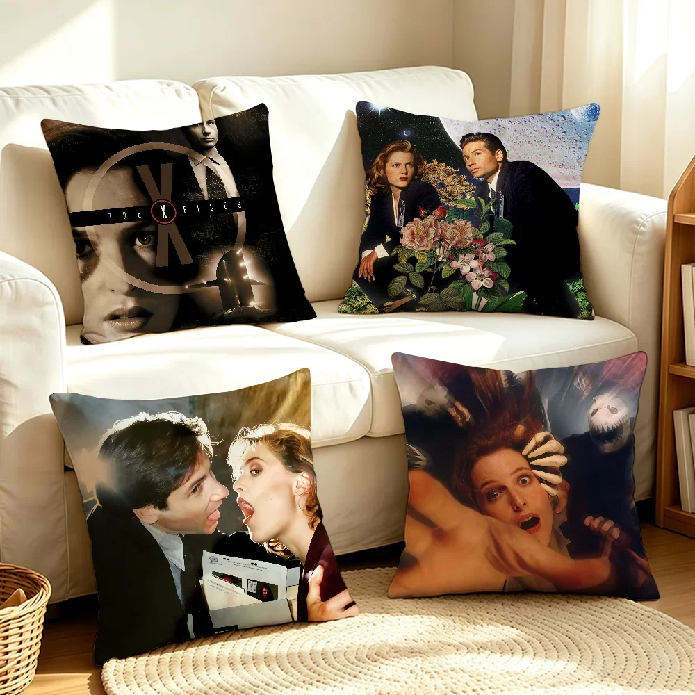 TV the X-X F-Files-S cushion cover Soft Smooth Hidden Zipper Washable Decorative Couch Office Housewarming Gift