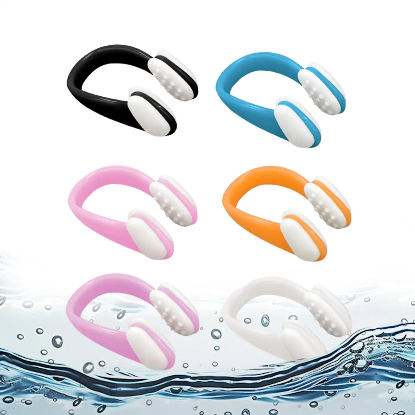 

Swimming Nose Plug Surfing Nose Protector 6 Pieces Safe Plug Silicone Protector For Competition Freediving Men Surfing Women