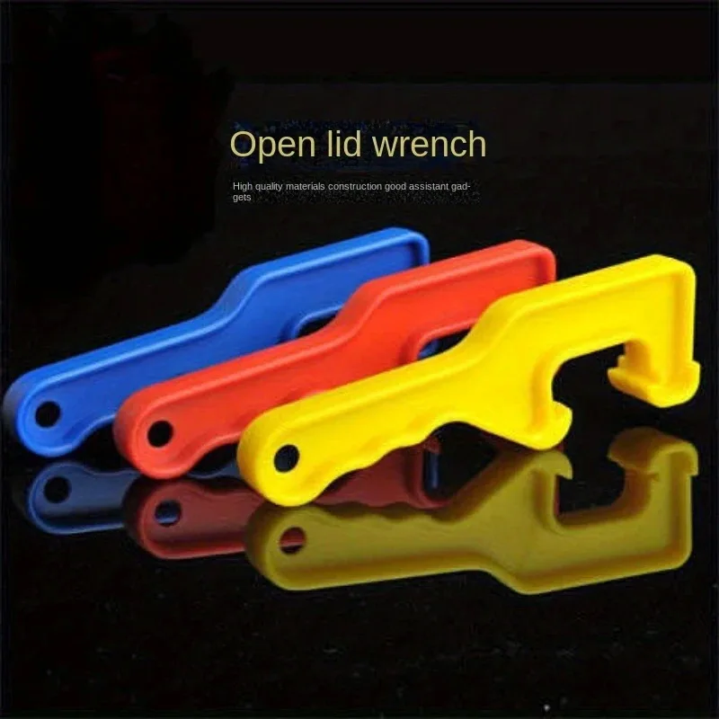 1pc Bucket Barrel Opener Wrench, Random Color, Plastic Paint Bucket Lid Thickened Universal Can Opener, Paint Bucket Lid Opener