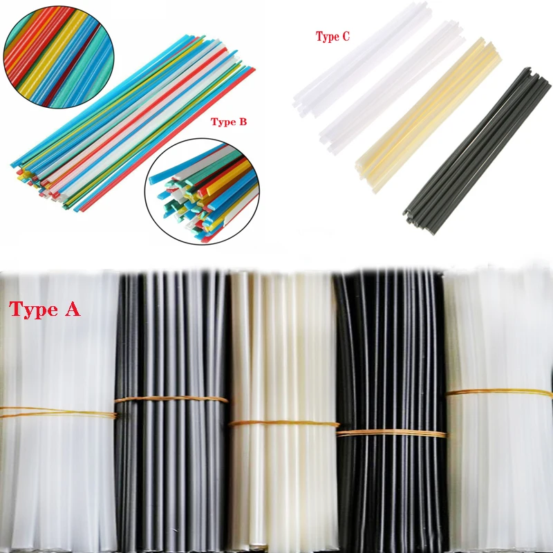 25pcs 50pcs Plastic Welding Rods 200mm Length ABS/PP/PVC/PE Welding Sticks For Plastic Welder machine Supplies