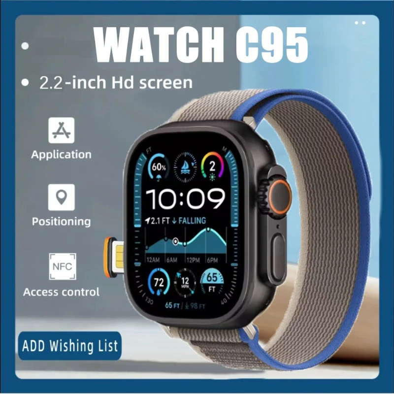 

Смарт-часы C95 обеспечивает камеру 4G5G Andorid90, 800 Вт, Wi-Fi, GPS, положение сердечного ритма, Google Player, скачать приложение S10