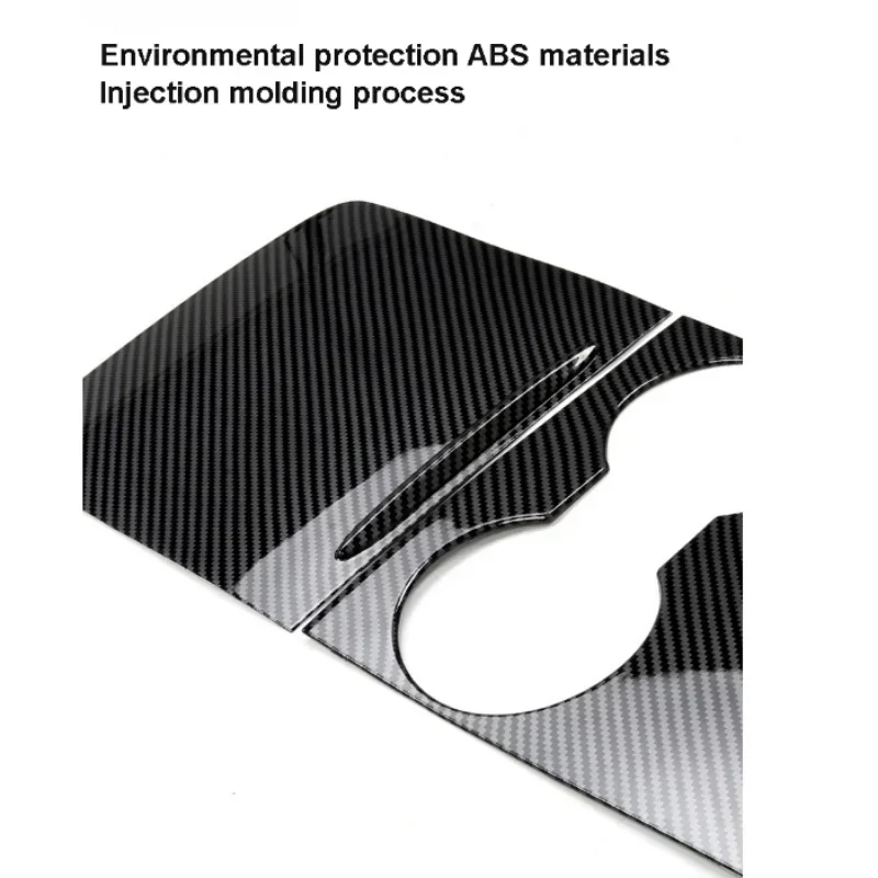 Para tesla modelo 3 y painel de controle central com alça de pressão console central copo abs capa adesivos acessórios interiores 2021-2023