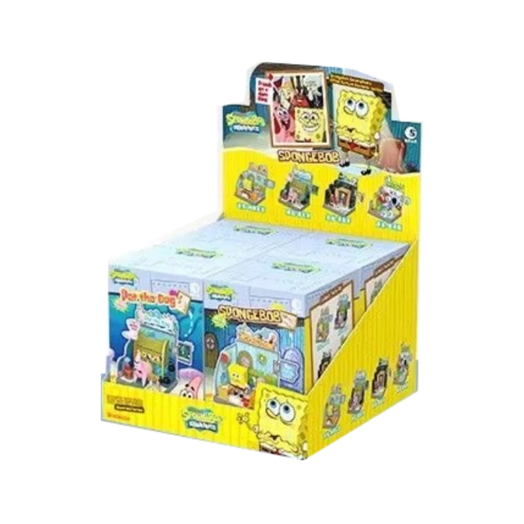 Official SpongeBob SquarePants Squidward Patrick Bikini Bottom Abnormal Series Blind Box Mini Scene Building Blocks Toy Gift