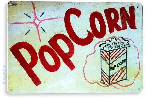 TIN SIGN Popcorn Paint Metal Décor Wall Art Theater Kitchen Store Bar A842 --Tin Sign