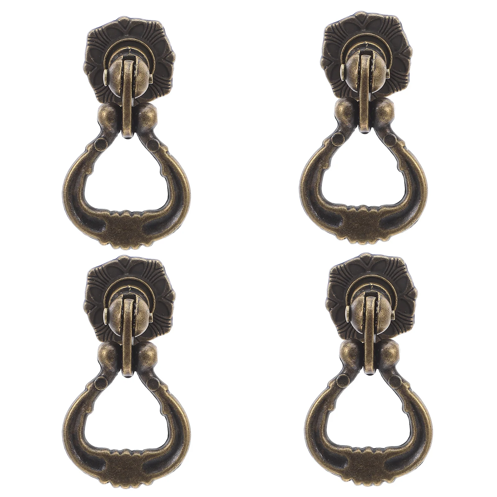 

4 шт. винтажные ручки-кнопки для ящиков из цинкового сплава, с одним отверстием, для комодов, шкафов, мебели, ретро-декоративные ручки для комодов