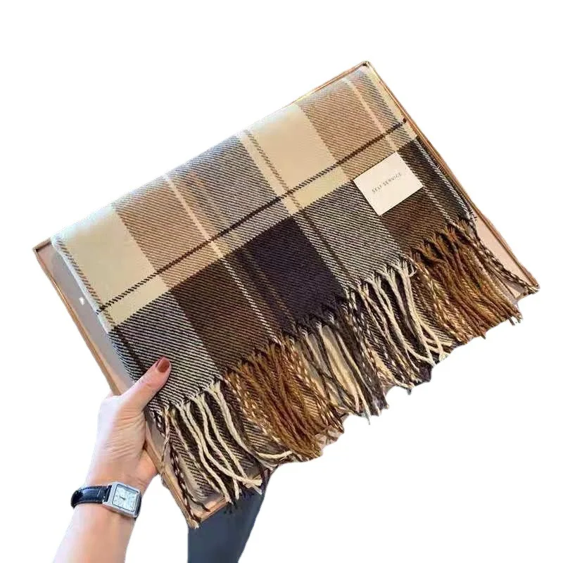 Scarf Ladies Fall And Winter Thickens Warm Neck Scarves Fashion Scarves Cloth Fanta And Fringed Blankets Men\'s Winter Shawls