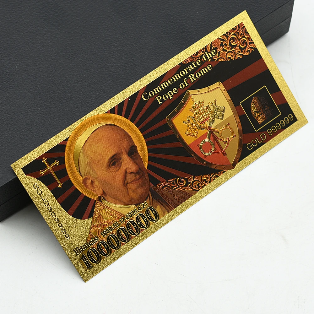 بوب فرانسيس يذكرى الأوراق النقدية المصنوعة من رقائق الذهب 1 مليون دولار هدية جمع الأموال البلاستيكية