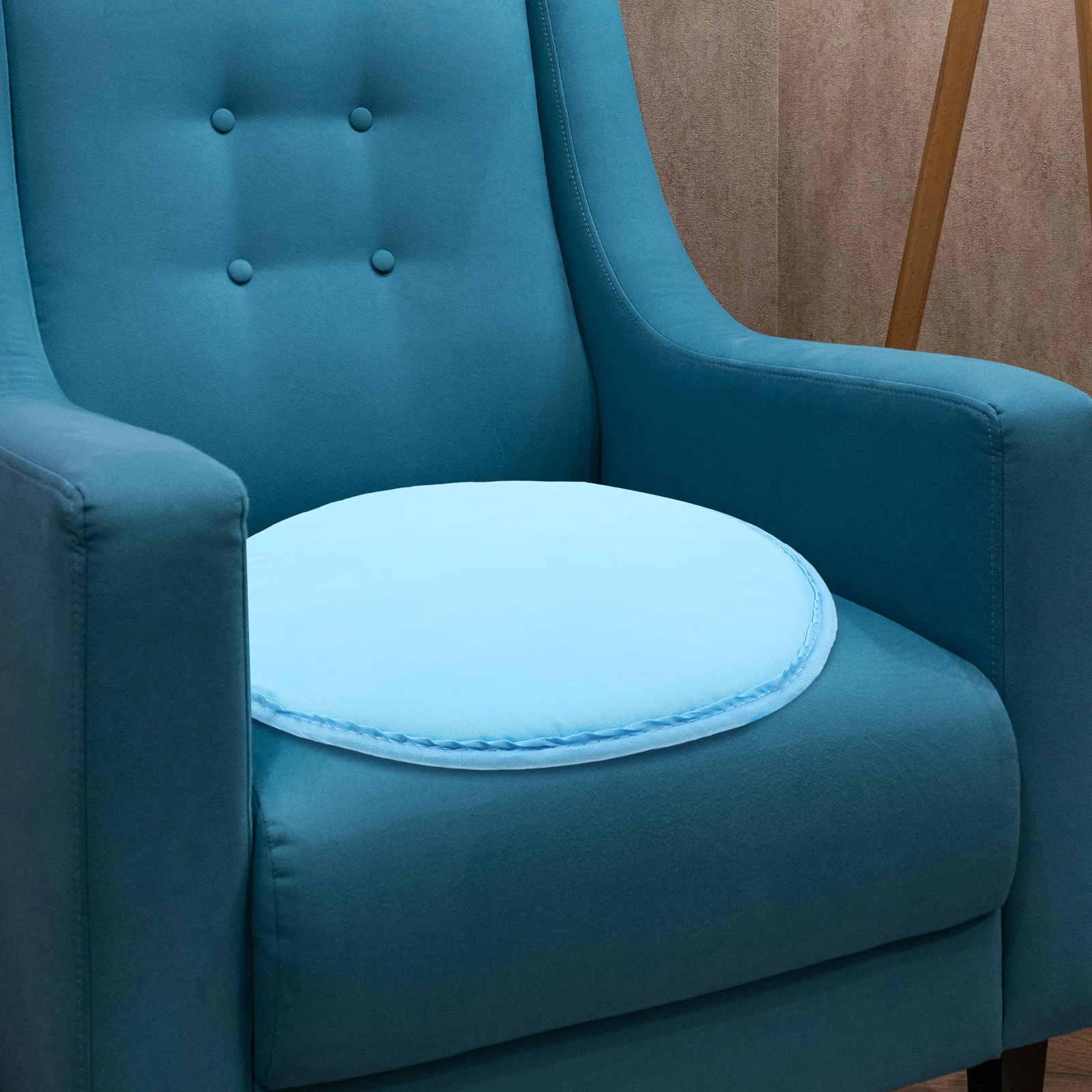 

2 Pcs Thickened Sponge Round Chair Seat Pads Ties Dining Stools Removable Cushions Home Decor Bistro Outdoor