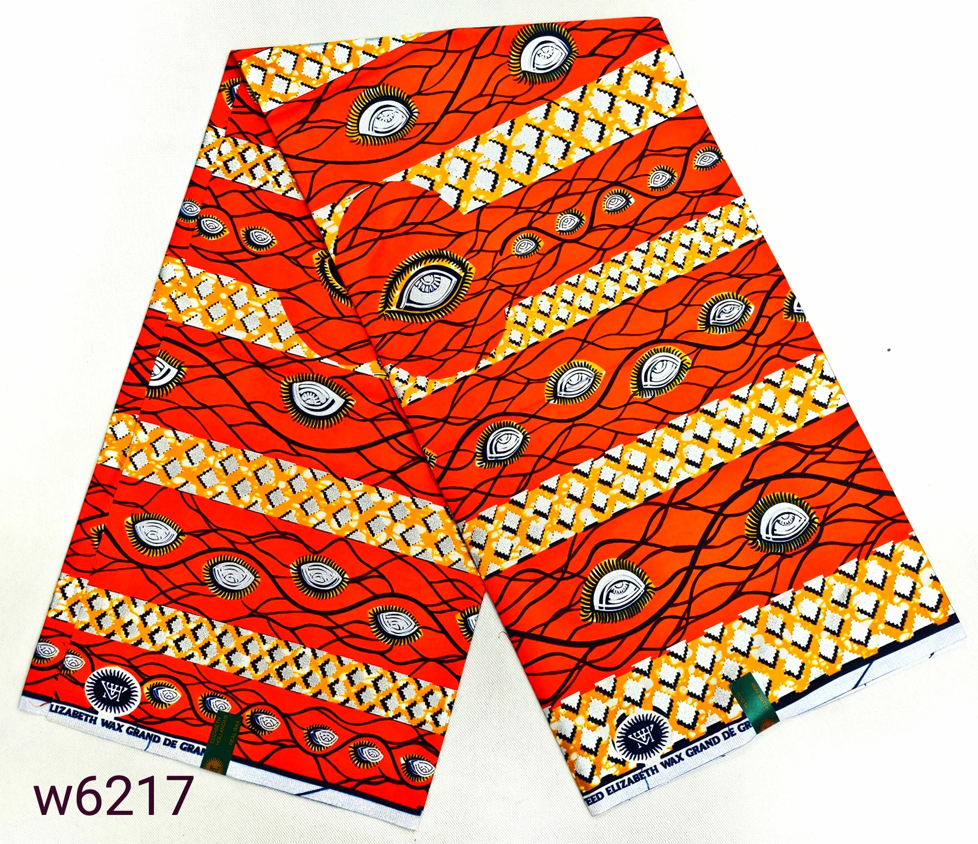 

Африканская хлопчатобумажная ткань с восковым принтом grand super Hollandais, восковая ткань Holland wax grand de 6 ярдов за штуку