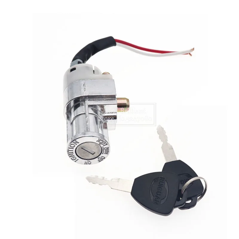 Universal Motorcycle Performance Battery Charger Mini Lock with 2 Keys for Motorcycle Electric Bike Scooter E-bike Electric Lock