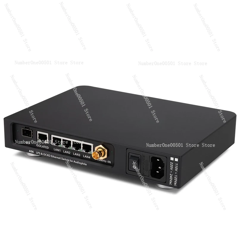 

AS6 Audio HiFi Audiophile Network Switch New Upgrade OCXO Clock LPS Linear Power Supply Network Switch