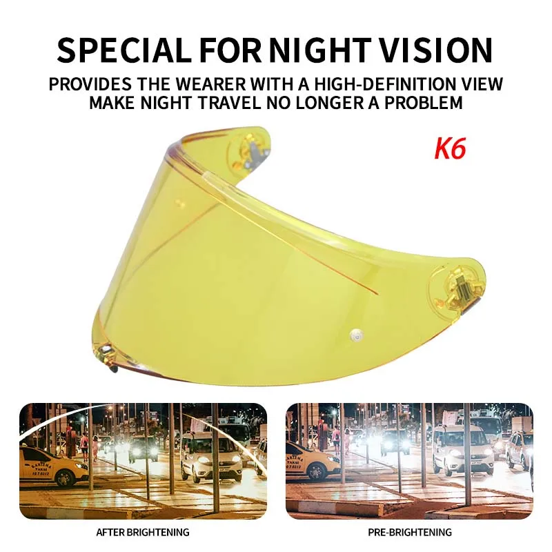 

Helmet Visor For AGV Motorcycle Helmets Night Vision Visor Lens For AGV K6 K6S Helmet Lens Windshield Motorcycle Accessories