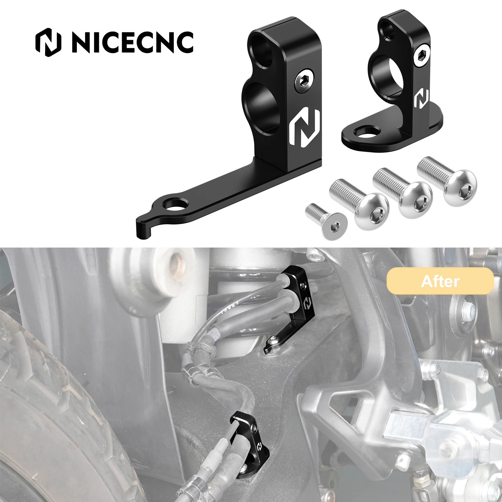 Motorcycle Rear Brake Hose Line Mounts Clamps Holders for Yamaha Tenere 700 2019 2020 2021 2022 2023 2024 Tenere 700 WR 2022