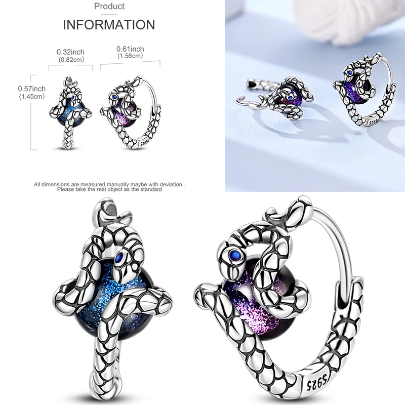 925 Sterling Silber Creolen Schmetterling Regenbogen Blume Tulpe Iris Lila Hängeohrringe Schmuck Geschenk für Frauen Mädchen – Detail 23