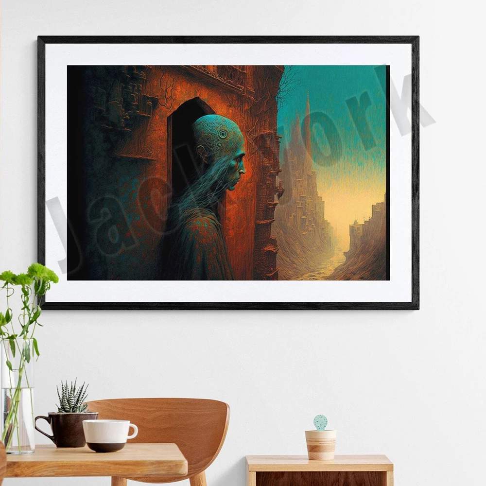 ملصق Zdzislied Beksiansk، مطبوعات Beksinski، الفن البولندي، مطبوعات فنية سريالية، ديكور فني جداري قوطي للمنزل، مطبوعات فنية داكنة #4