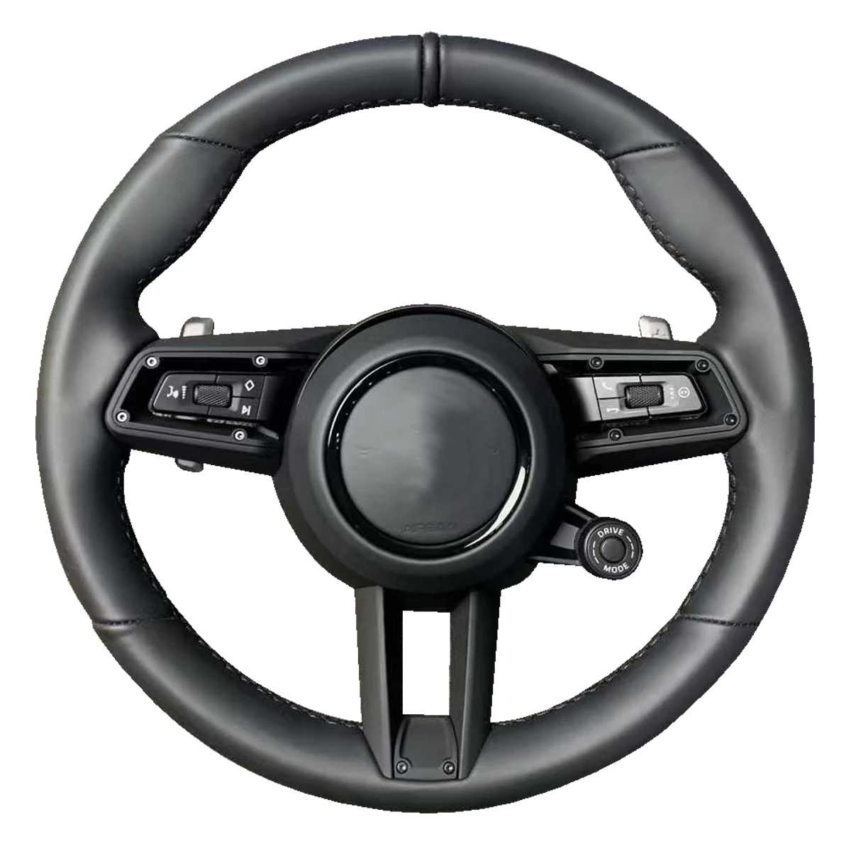 Picture 4: Leather Multi-Functional Non-Slip Car Steering Wheel for Porsche Cayenne 2011-2017 Car Accessories Without airbags
