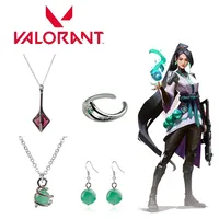 Valorant Sage Gamer Rings for Women Man Fashion Geek Jewelry Player Accessories Gift Silver Plated Adjustable Rings Gift for Her