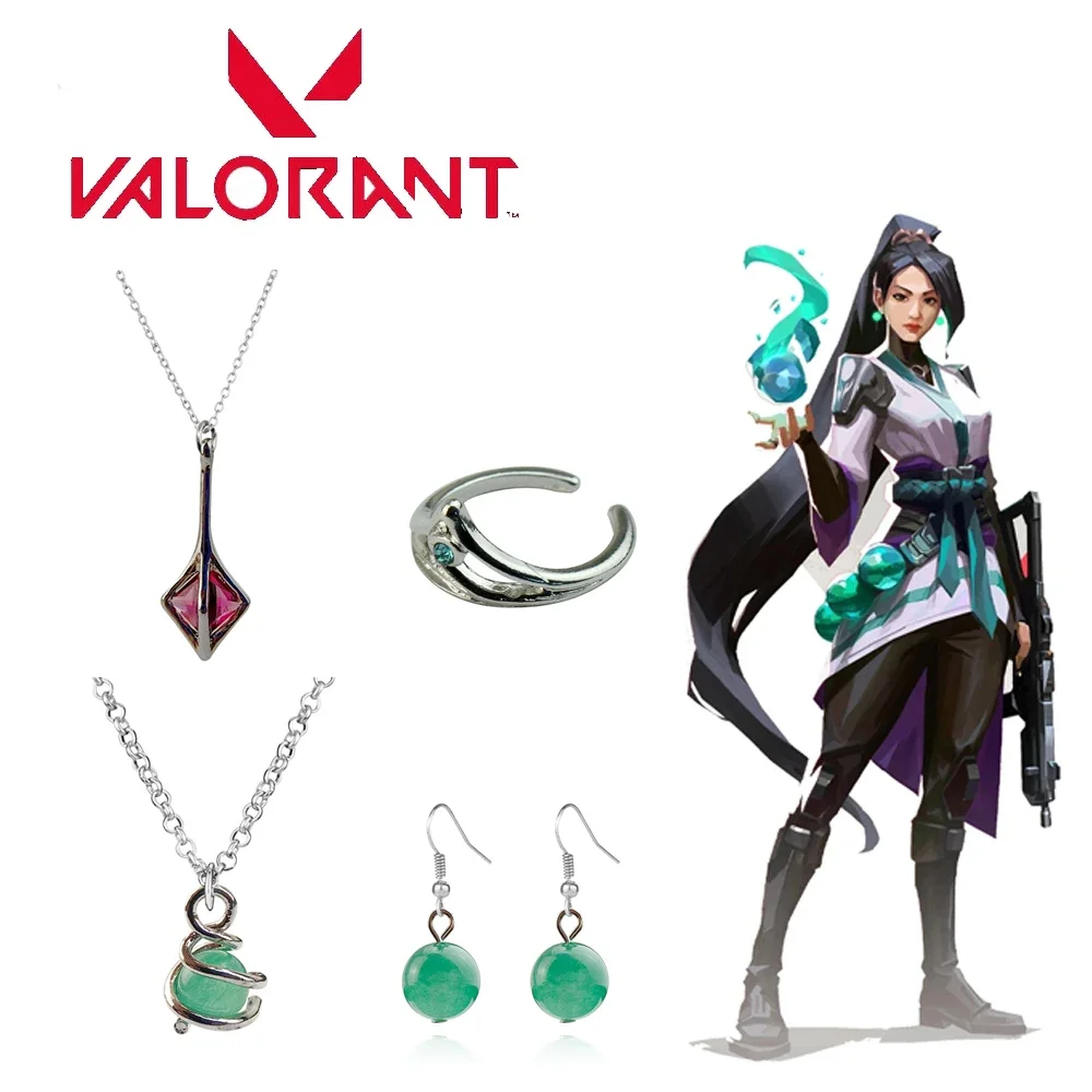 Valorant Sage Gamer Rings for Women Man Fashion Geek Jewelry Player Accessories Gift Silver Plated Adjustable Rings Gift for Her