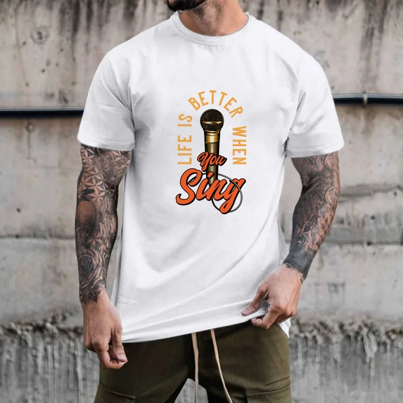 Retro Microphone & Letter Print Heat - Transfer White Ink Iron - on Patch, Versatile & Stylish Pattern, for T - shirts/Canvas