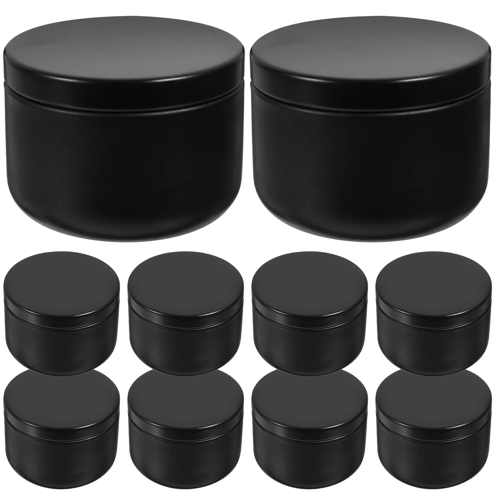 

10 Pcs Tea Airtight Tin Storage Canisters for Loose Leaf Tea Sugar Coffee Spice Round Containers with Lids Sealed Jar