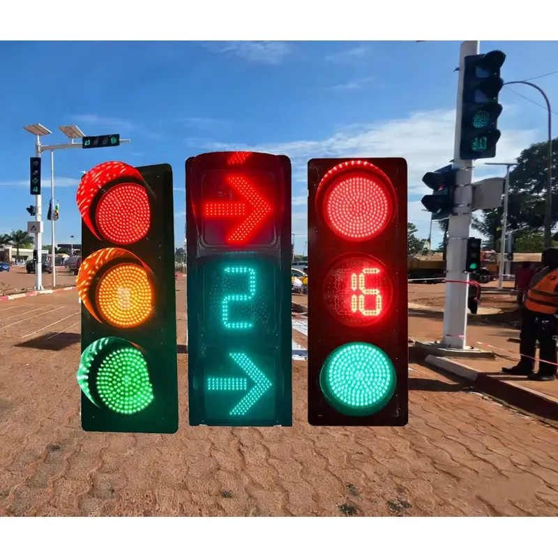 Pedestrian Crossroad 200mm 300mm 3 Section Aspect Red Green Yellow Led Full Ball Vehicle Traffic Signal Light Set
