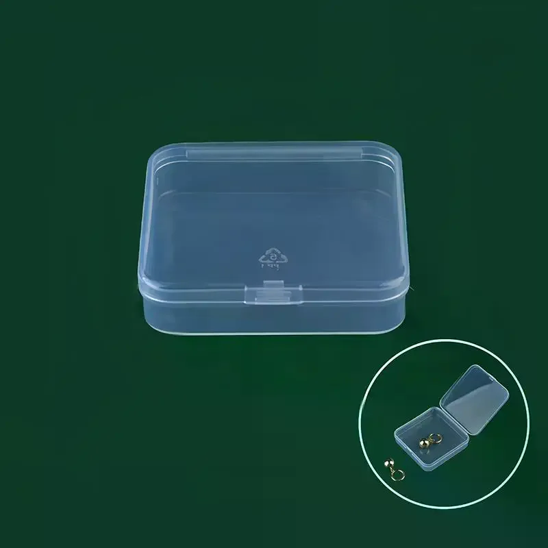 Mini Plastic Box Rectangular Translucent Packing Box Dustproof Durable Strong Jewelry Button Sundries Storage Case Container
