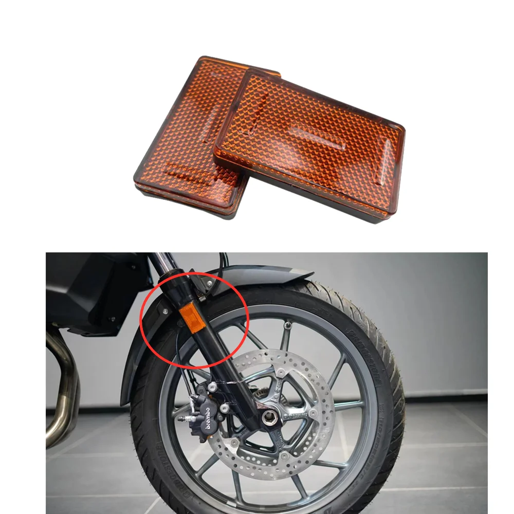 2Pcs Motorcycle Reflector Reflective Rectangle Safety Fork Reflector for BMW R1200GS Adventure R1200RT R1250GS S1000XR S1000RR